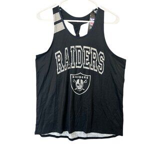 NFL Team Apparel Las Vegas Raiders Womens Size Large Tank Top Twisted Back NWT